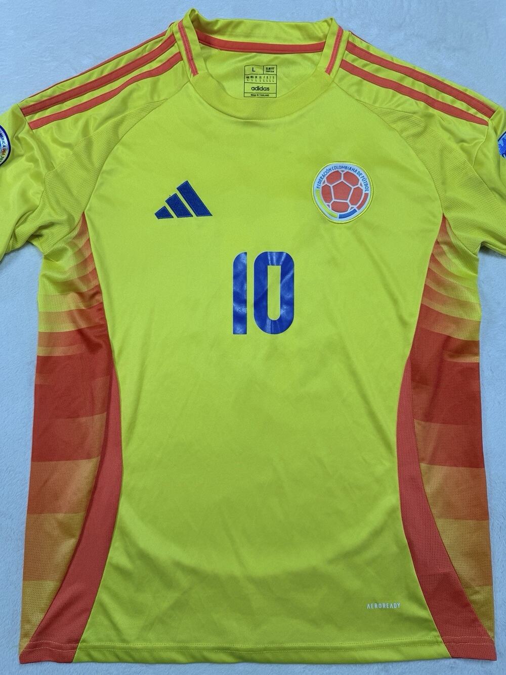 Adidas Colombia James Rodriguez 10 Copa America Jersey Mens Blokecore Sz Lg